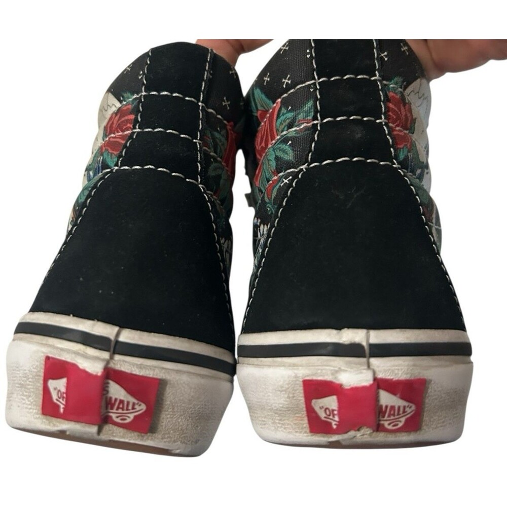 Vans Unisex Youth SK8 Rose Skull Hi Top Suede Sneaker Boys 3.5 / Girls 5 - Picture 14 of 16